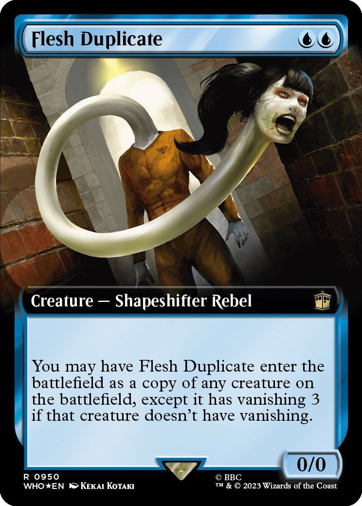 Image for Flesh Duplicate (Extended Art) (Surge Foil) (950) (WHO) - Magic: The Gathering