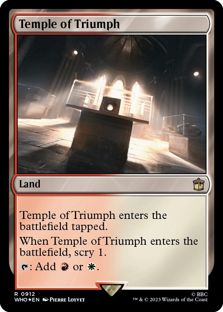 Image for Temple of Triumph (Surge Foil) (912) (WHO) - Magic: The Gathering