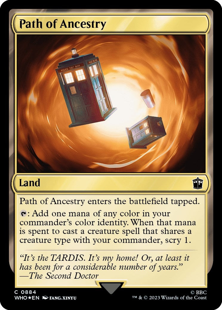 Image for Path of Ancestry (Surge Foil) (884) (WHO) - Magic: The Gathering
