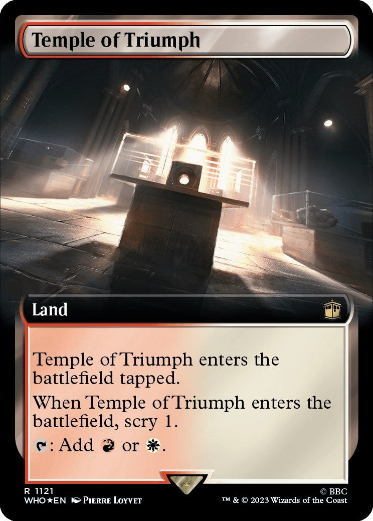 Image for Temple of Triumph (Extended Art) (Surge Foil) (1121) (WHO) - Magic: The Gathering