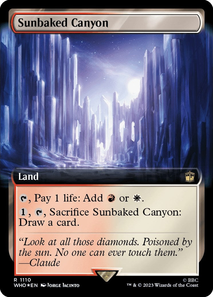 Image for Sunbaked Canyon (Extended Art) (Surge Foil) (1110) (WHO) - Magic: The Gathering