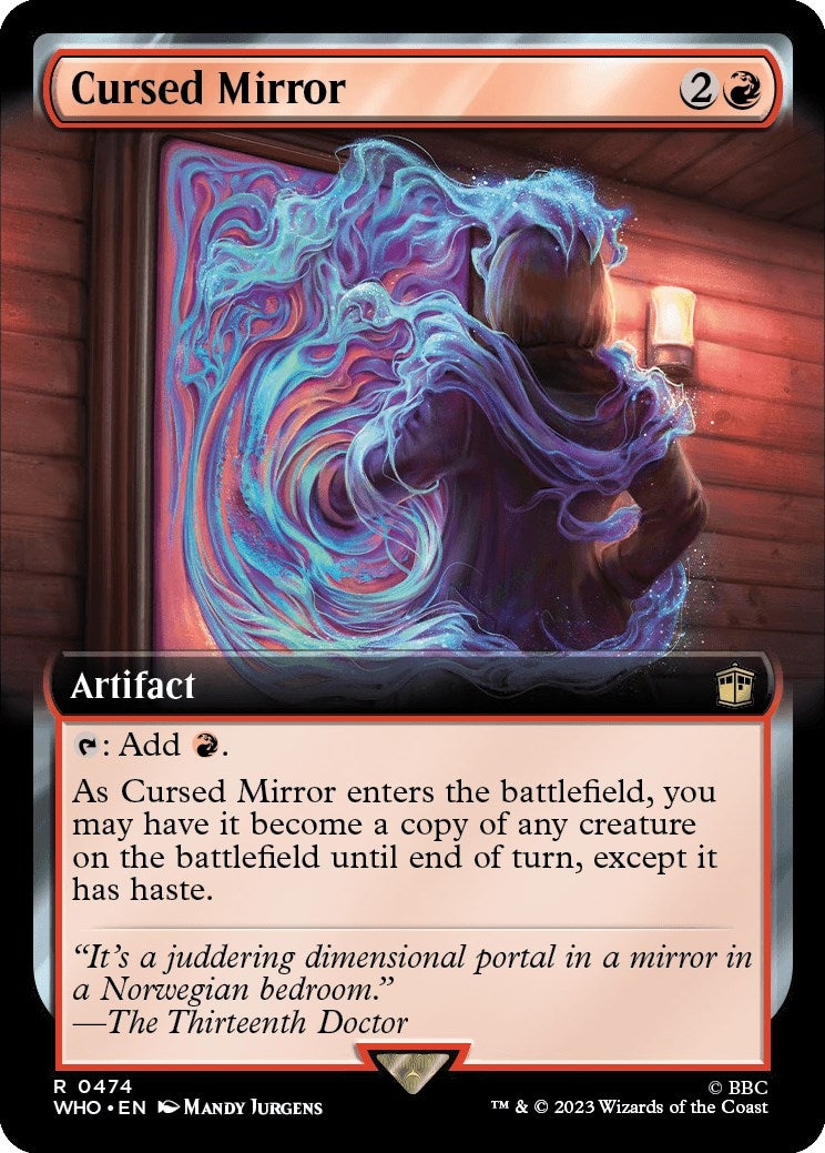 Image for Cursed Mirror (Extended Art) (474) (WHO) - Magic: The Gathering