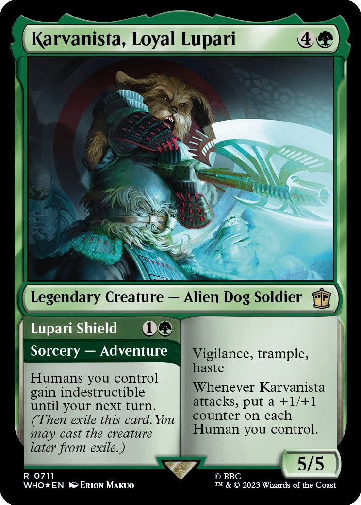 Image for Karvanista, Loyal Lupari (Surge Foil) (711) (WHO) - Magic: The Gathering