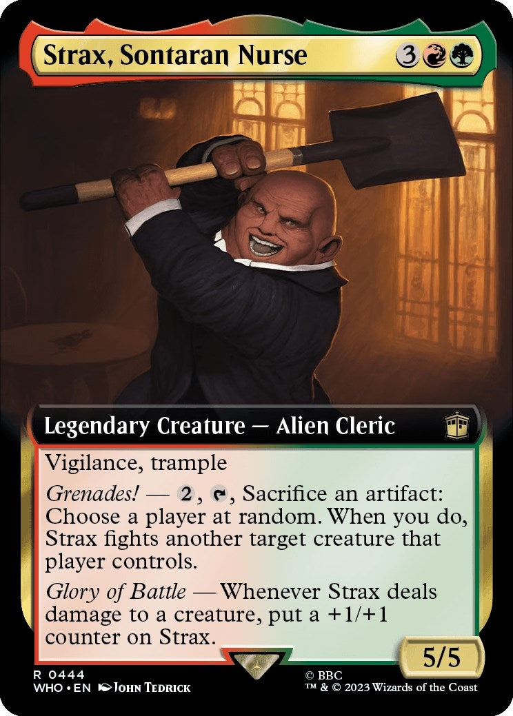 Image for Strax, Sontaran Nurse (Extended Art) (444) (WHO) - Magic: The Gathering