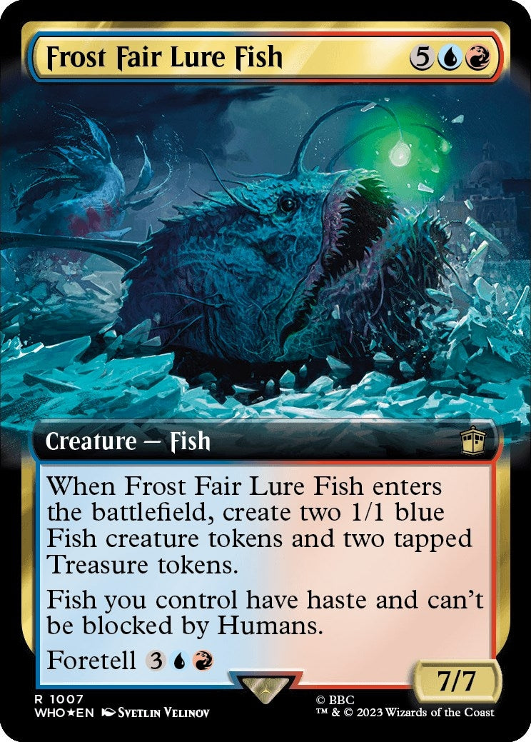 Image for Frost Fair Lure Fish (Extended Art) (Surge Foil) (1007) (WHO) - Magic: The Gathering