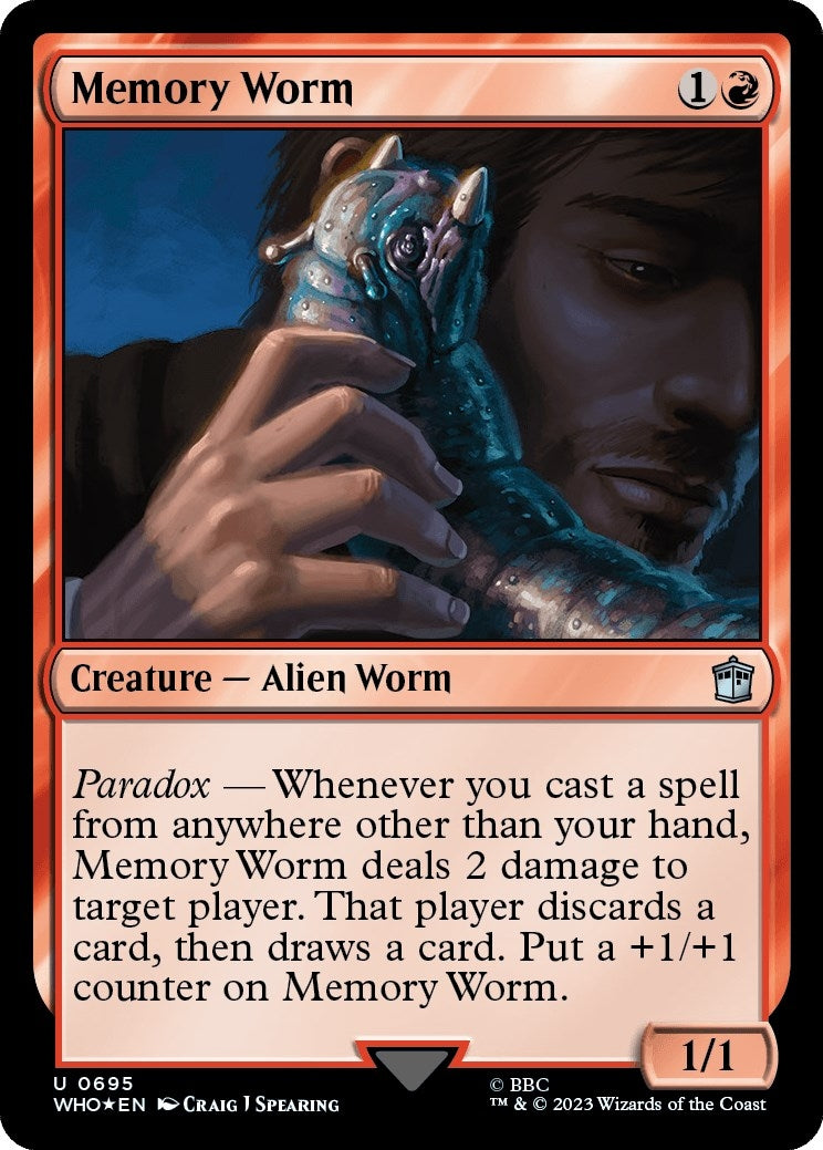 Image for Memory Worm (Surge Foil) (695) (WHO) - Magic: The Gathering