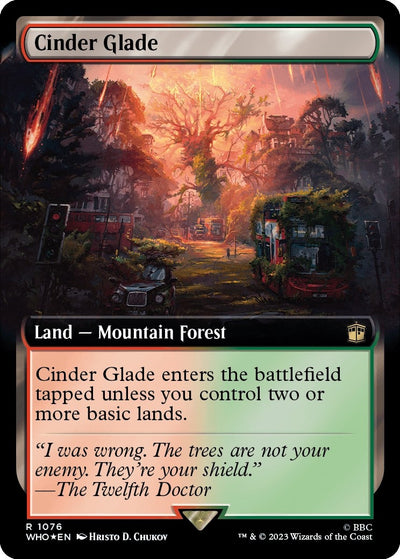Cinder Glade (Extended Art) (Surge Foil) (1076) (WHO)