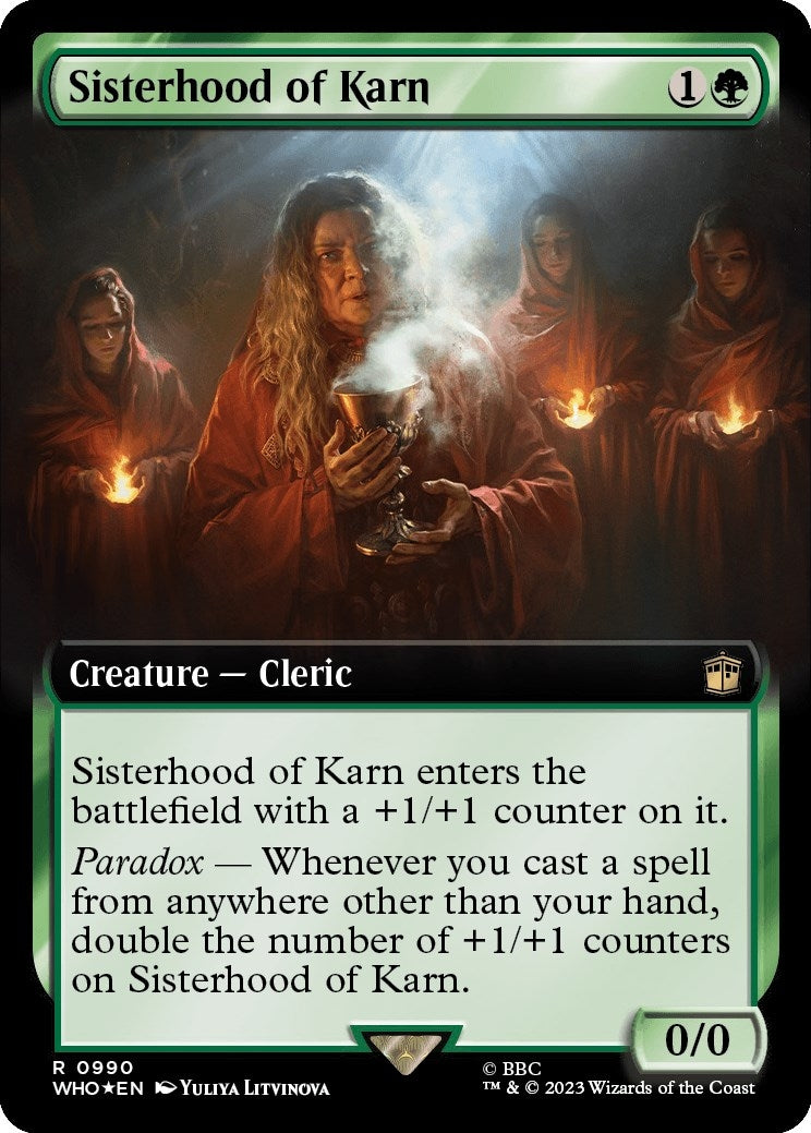 Image for Sisterhood of Karn (Extended Art) (Surge Foil) (990) (WHO) - Magic: The Gathering