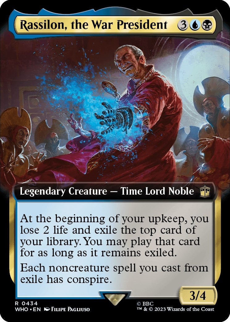 Image for Rassilon, the War President (Extended Art) (434) (WHO) - Magic: The Gathering