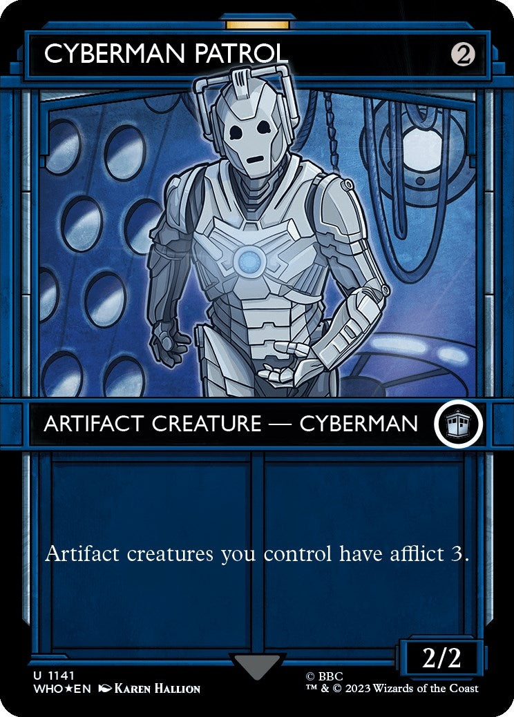 Image for Cyberman Patrol (Showcase) (Surge Foil) (1141) (WHO) - Magic: The Gathering
