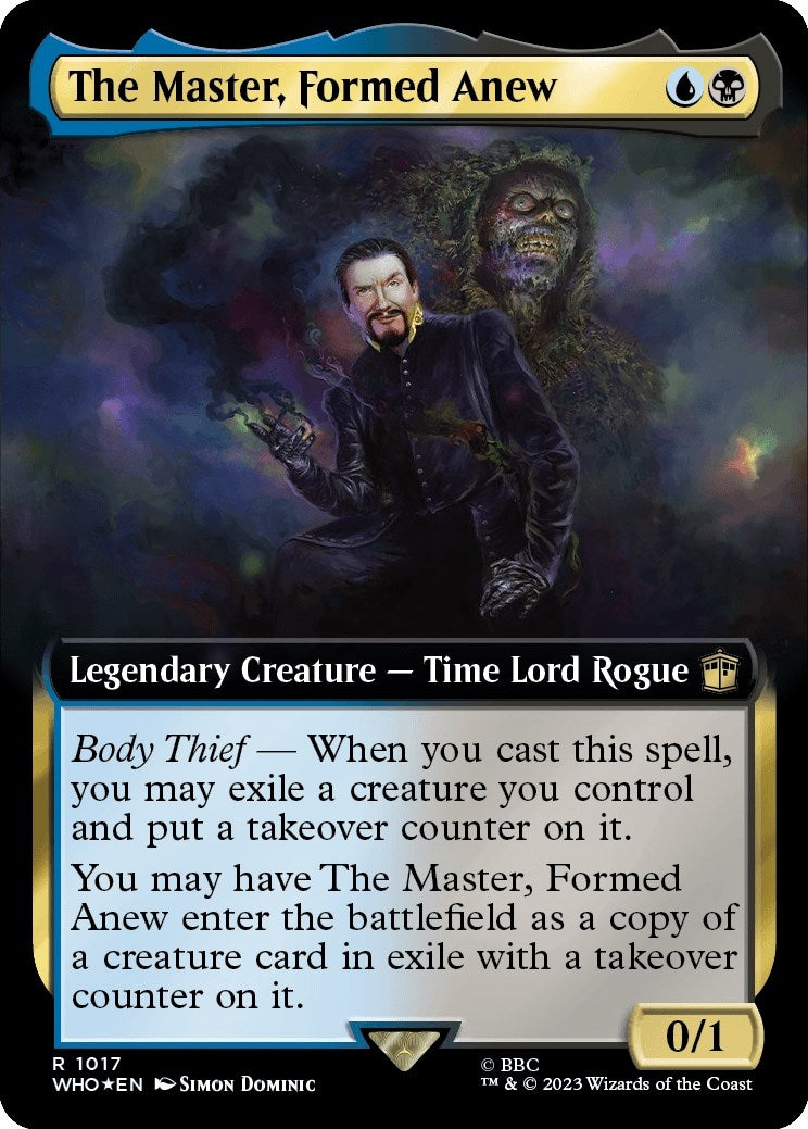 Image for The Master, Formed Anew (Extended Art) (Surge Foil) (1017) (WHO) - Magic: The Gathering