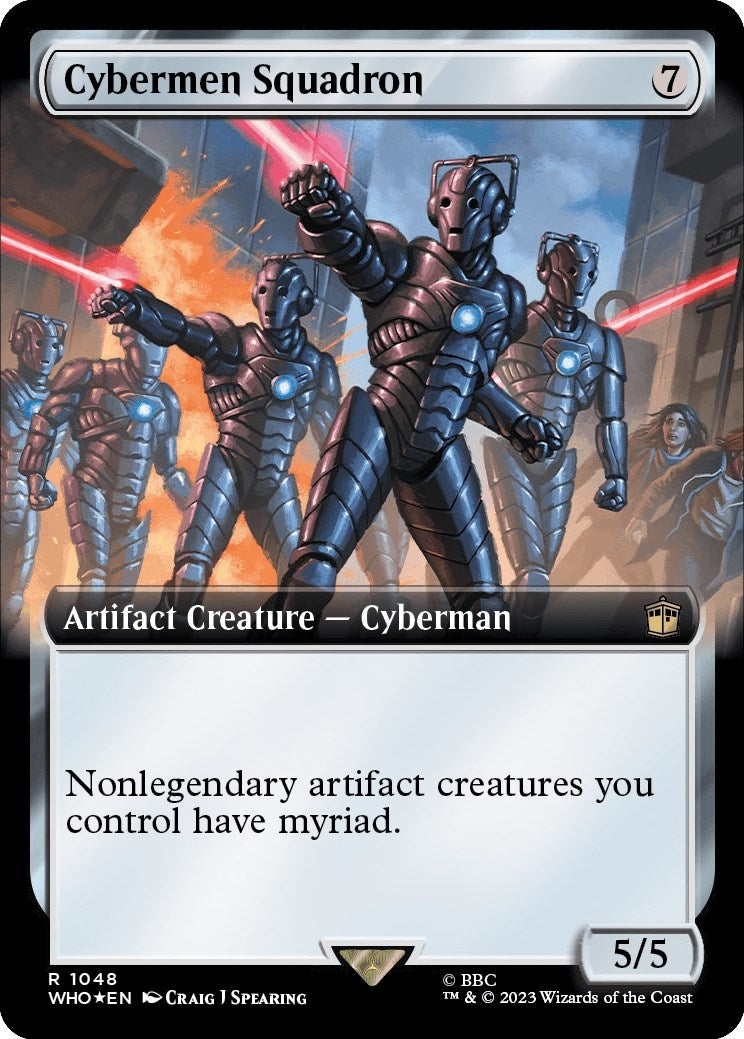 Image for Cybermen Squadron (Extended Art) (Surge Foil) (1048) (WHO) - Magic: The Gathering