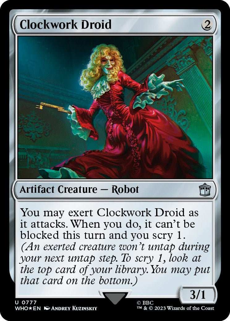 Image for Clockwork Droid (Surge Foil) (777) (WHO) - Magic: The Gathering