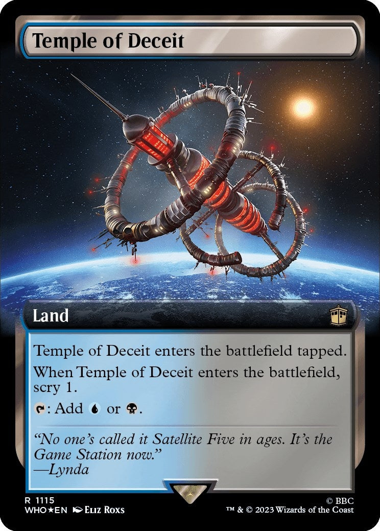 Image for Temple of Deceit (Extended Art) (Surge Foil) (1115) (WHO) - Magic: The Gathering
