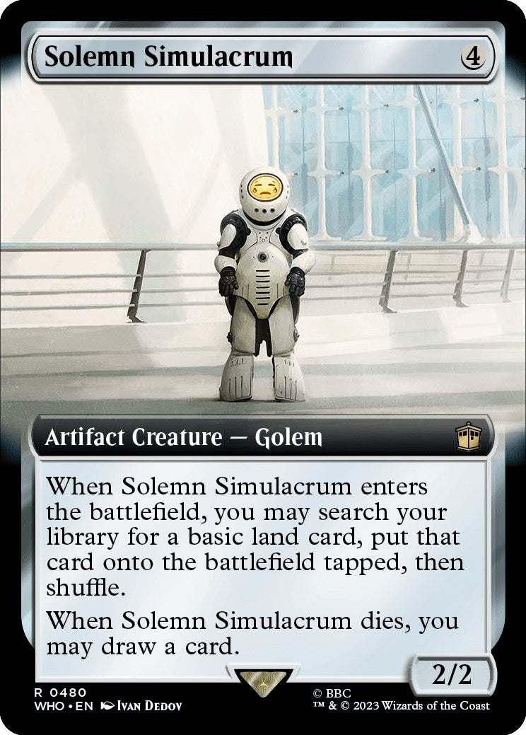 Image for Solemn Simulacrum (Extended Art) (480) (WHO) - Magic: The Gathering