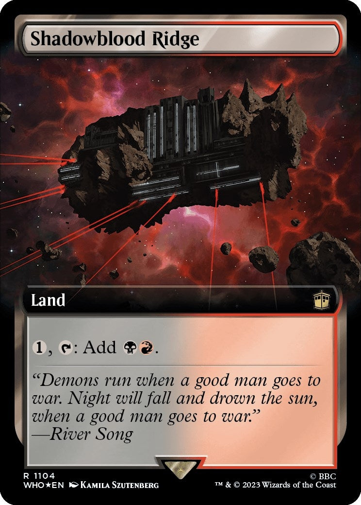 Image for Shadowblood Ridge (Extended Art) (Surge Foil) (1104) (WHO) - Magic: The Gathering