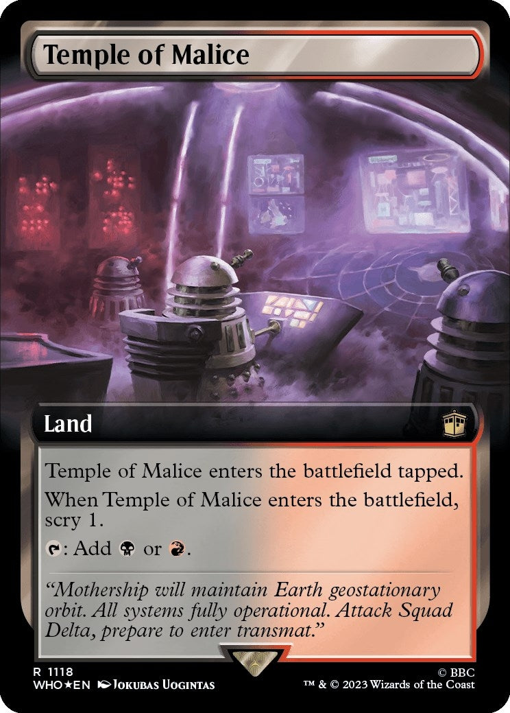 Image for Temple of Malice (Extended Art) (Surge Foil) (1118) (WHO) - Magic: The Gathering