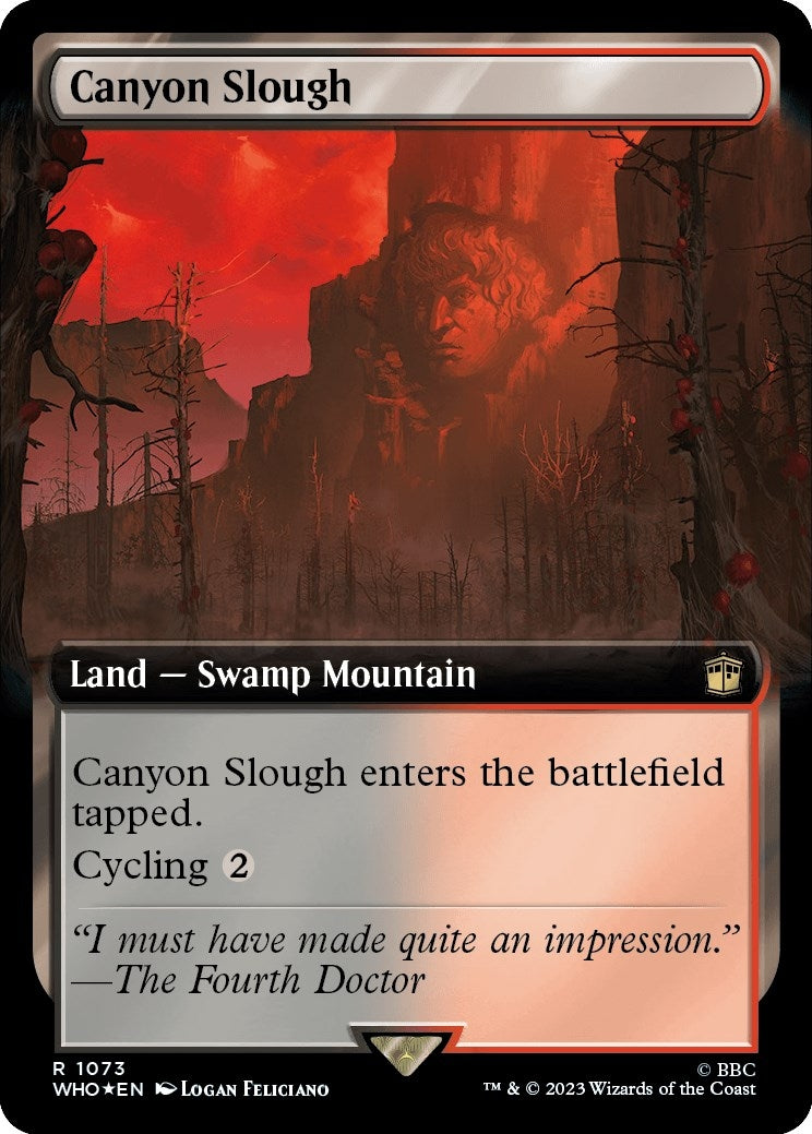 Image for Canyon Slough (Extended Art) (Surge Foil) (1073) (WHO) - Magic: The Gathering