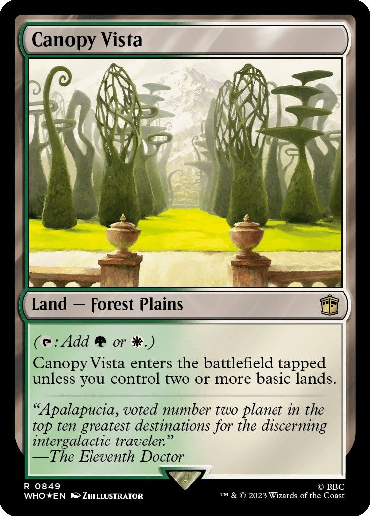 Image for Canopy Vista (Surge Foil) (849) (WHO) - Magic: The Gathering
