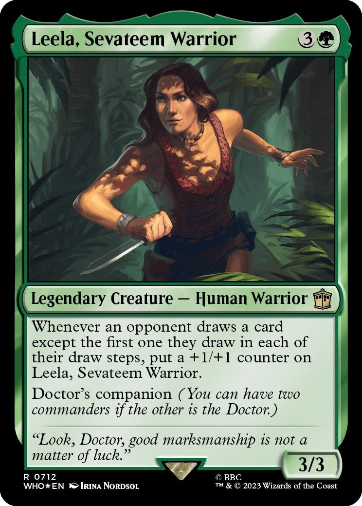 Image for Leela, Sevateem Warrior (Surge Foil) (712) (WHO) - Magic: The Gathering