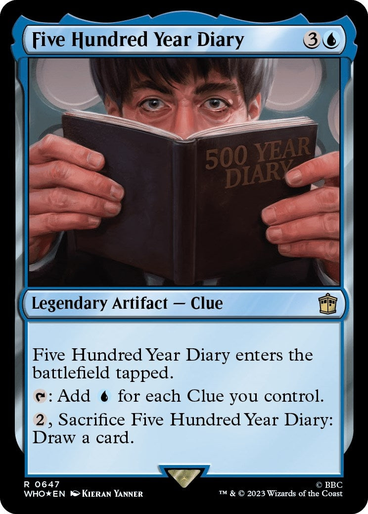 Image for Five Hundred Year Diary (Surge Foil) (647) (WHO) - Magic: The Gathering