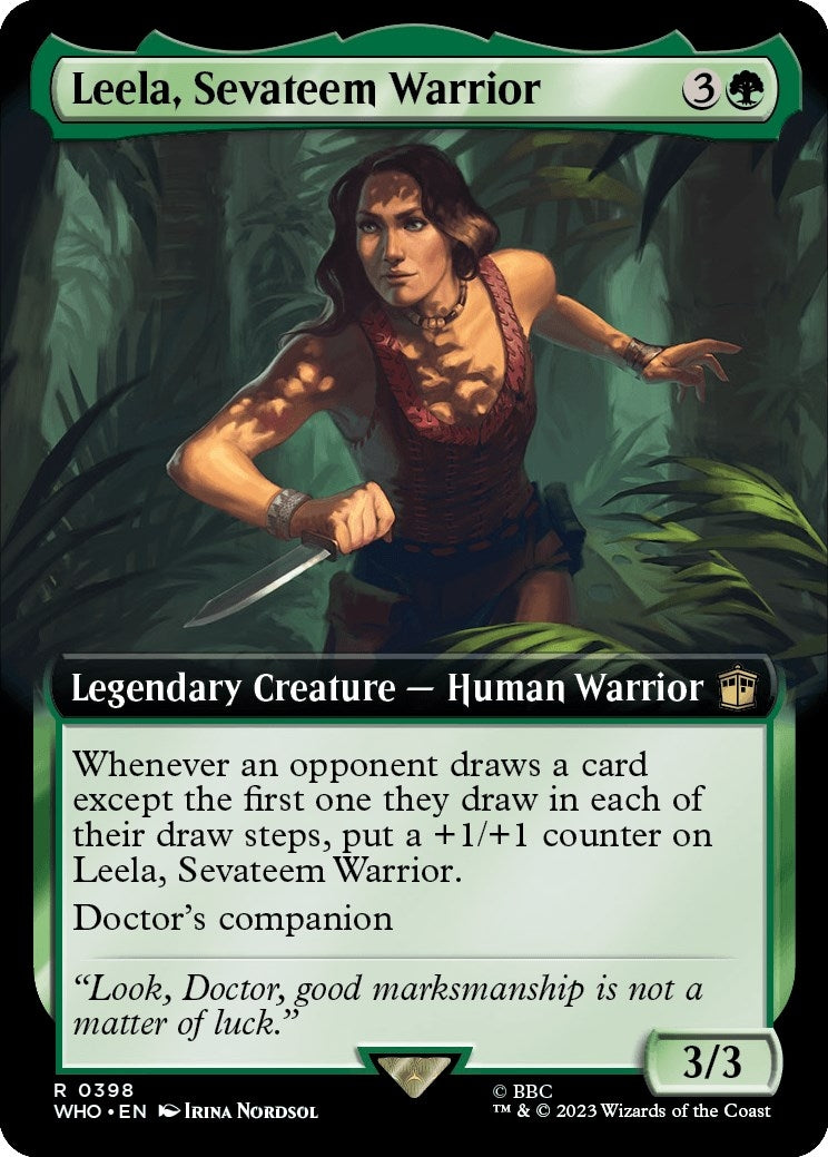 Image for Leela, Sevateem Warrior (Extended Art) (398) (WHO) - Magic: The Gathering