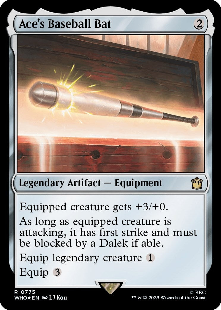 Image for Ace's Baseball Bat (Surge Foil) (775) (WHO) - Magic: The Gathering