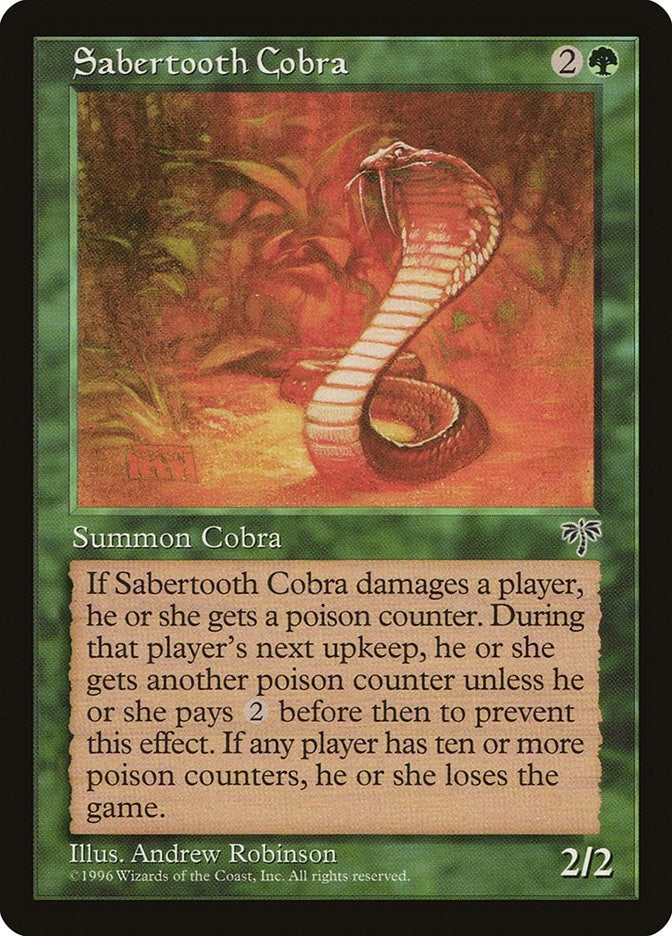 Image for Sabertooth Cobra (MIR) - Magic: The Gathering
