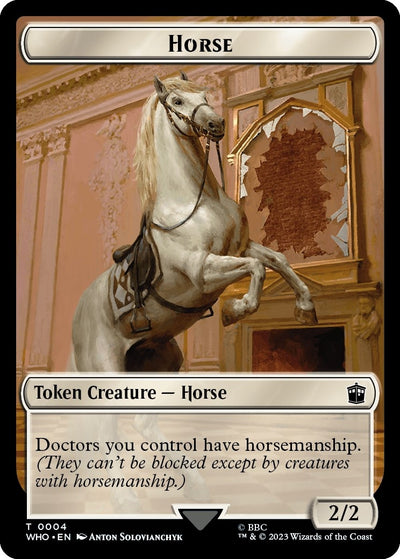 Horse // Clue (0022) Double-Sided Token (4 // 22) (WHO)