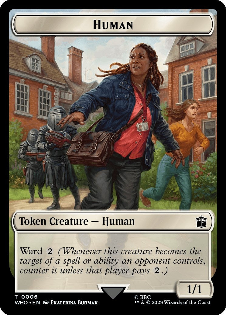 Image for Human (0006) // Beast Double-Sided Token (6 // 17) (WHO) - Magic: The Gathering