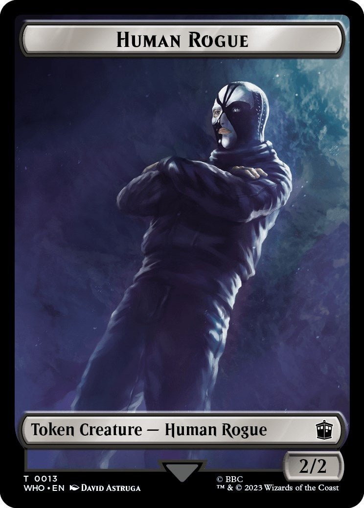 Image for Human Rogue // Beast Double-Sided Token (13 // 17) (WHO) - Magic: The Gathering