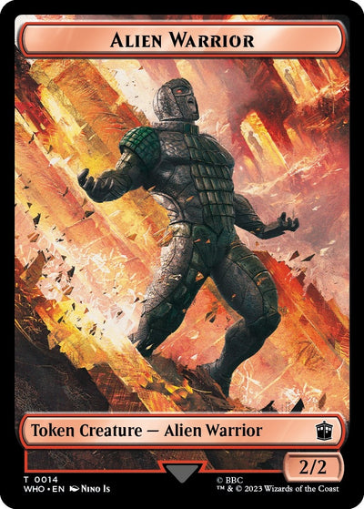 Alien Warrior // Food (0027) Double-Sided Token (14 // 27) (WHO)