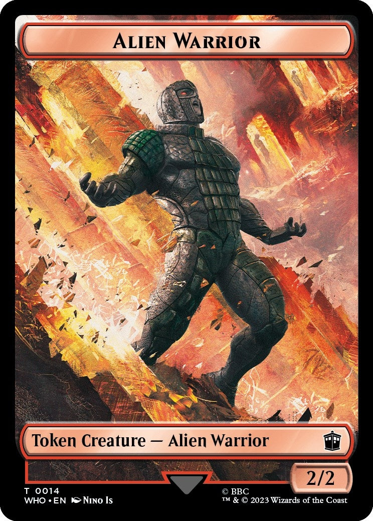 Image for Alien Warrior // Food (0027) Double-Sided Token (14 // 27) (WHO) - Magic: The Gathering