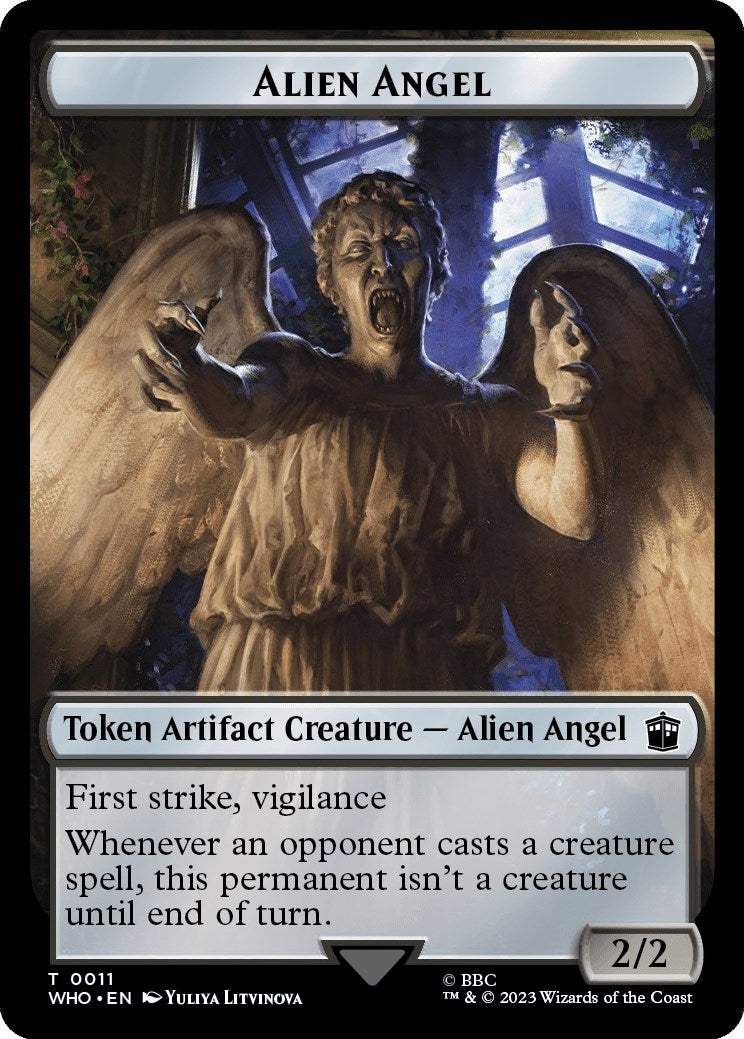 Image for Alien Angel // Dalek Double-Sided Token (11 // 12) (WHO) - Magic: The Gathering