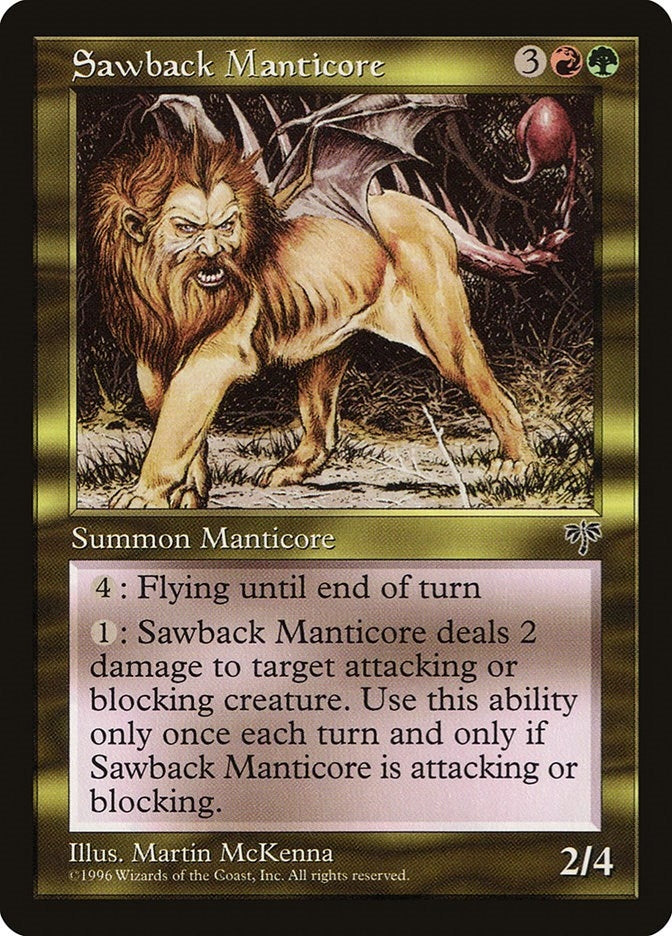 Image for Sawback Manticore (MIR) - Magic: The Gathering