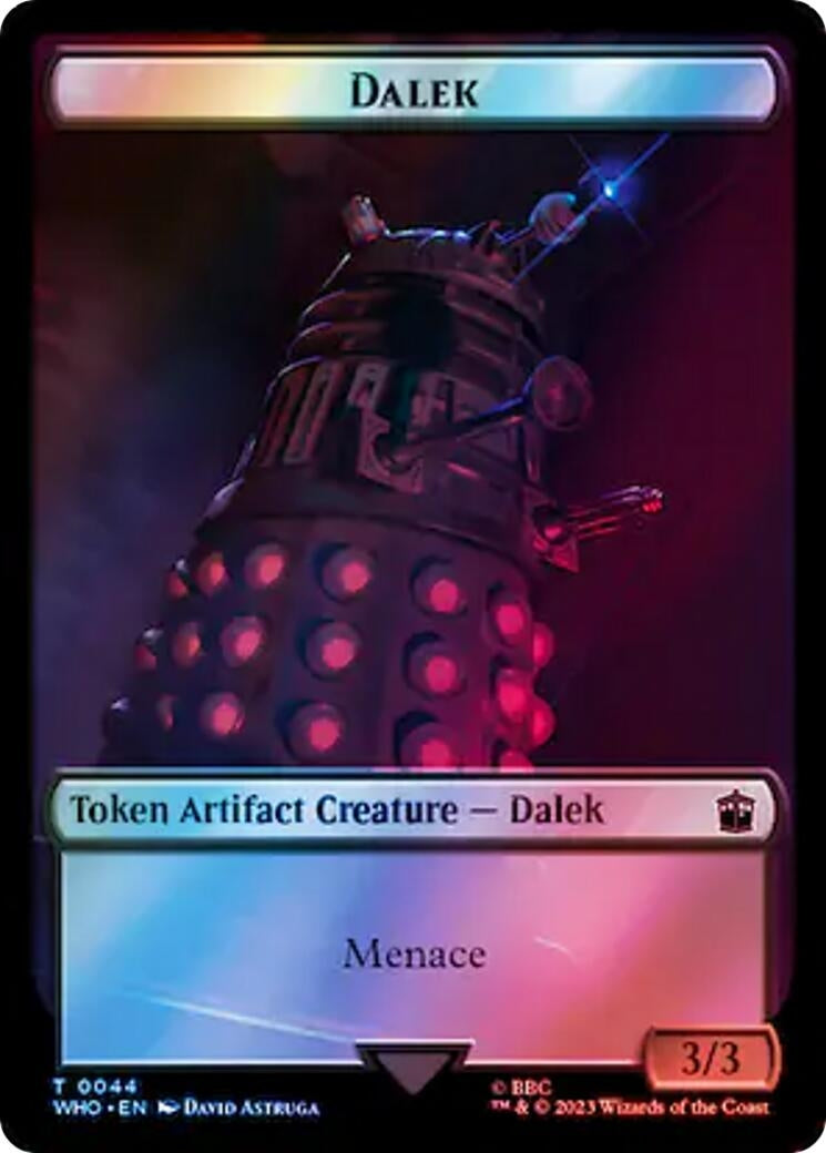 Image for Dalek // Treasure (0063) Double-Sided Token (Surge Foil) (44 // 63) (WHO) - Magic: The Gathering
