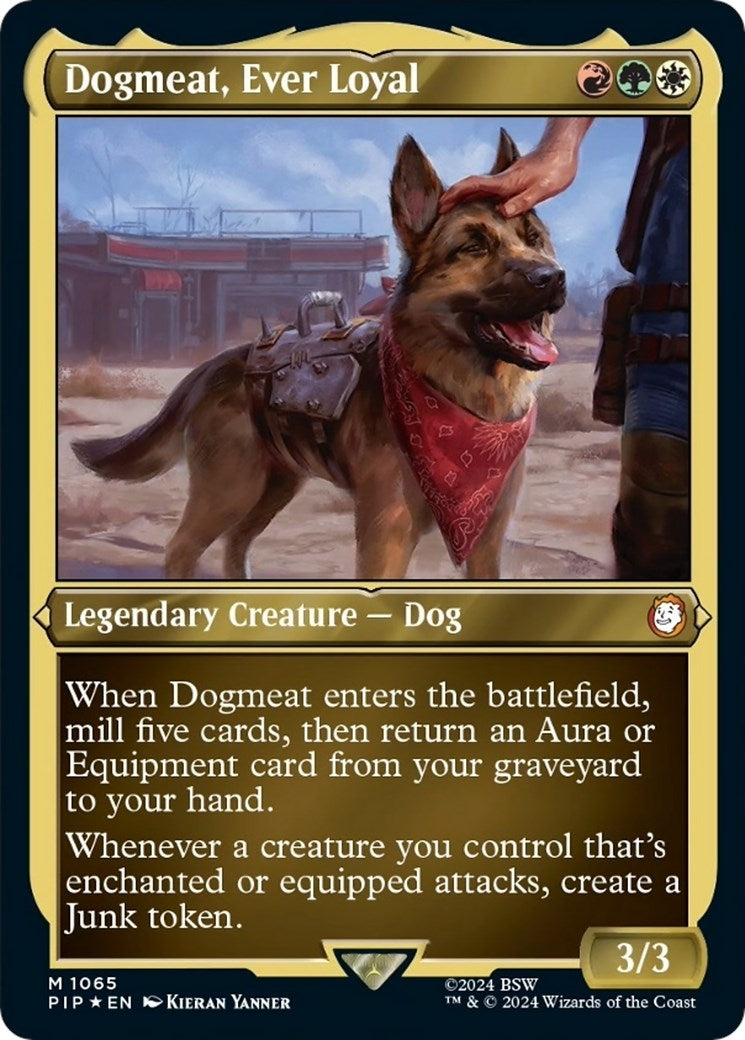 Image for Dogmeat, Ever Loyal (Display Commander) - Thick Stock (1065) (PIP) - Magic: The Gathering