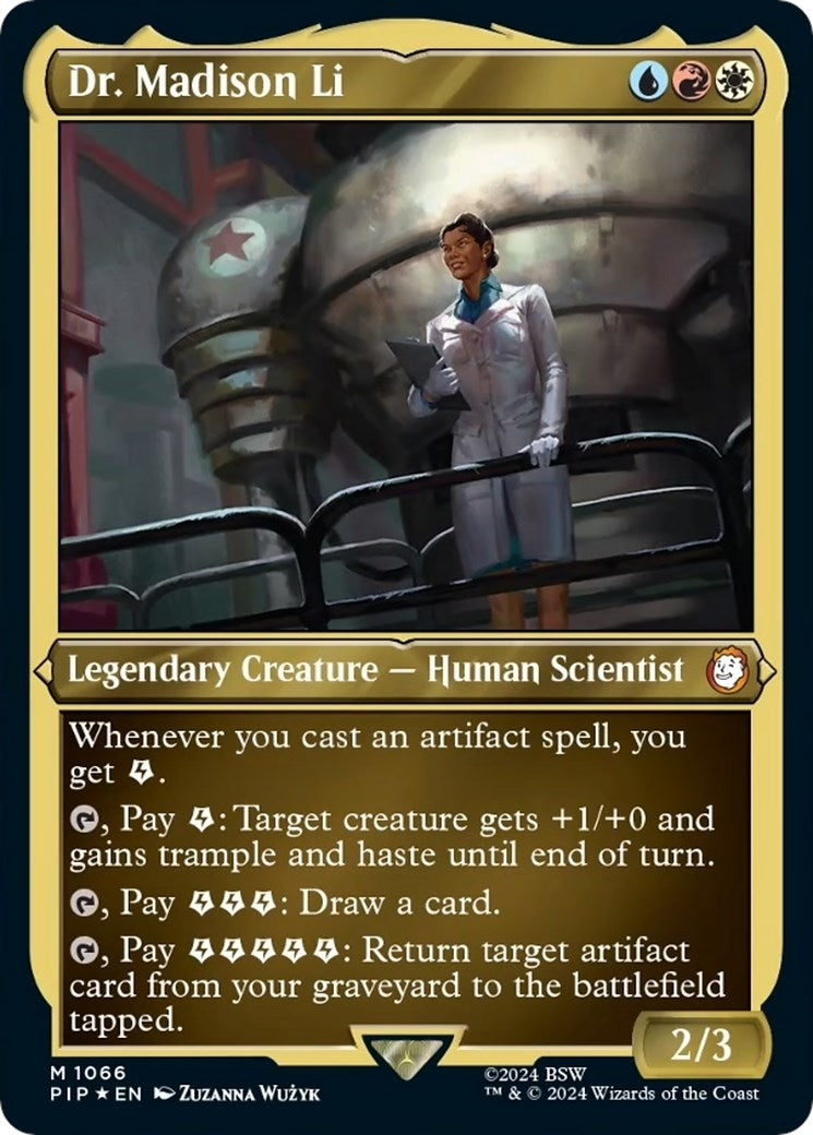 Image for Dr. Madison Li (Display Commander) - Thick Stock (1066) (PIP) - Magic: The Gathering
