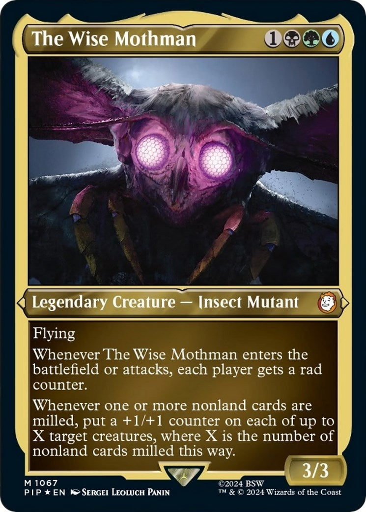 Image for The Wise Mothman (Display Commander) - Thick Stock (1067) (PIP) - Magic: The Gathering