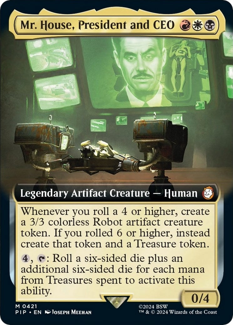 Image for Mr. House, President and CEO (Extended Art) (421) (PIP) - Magic: The Gathering