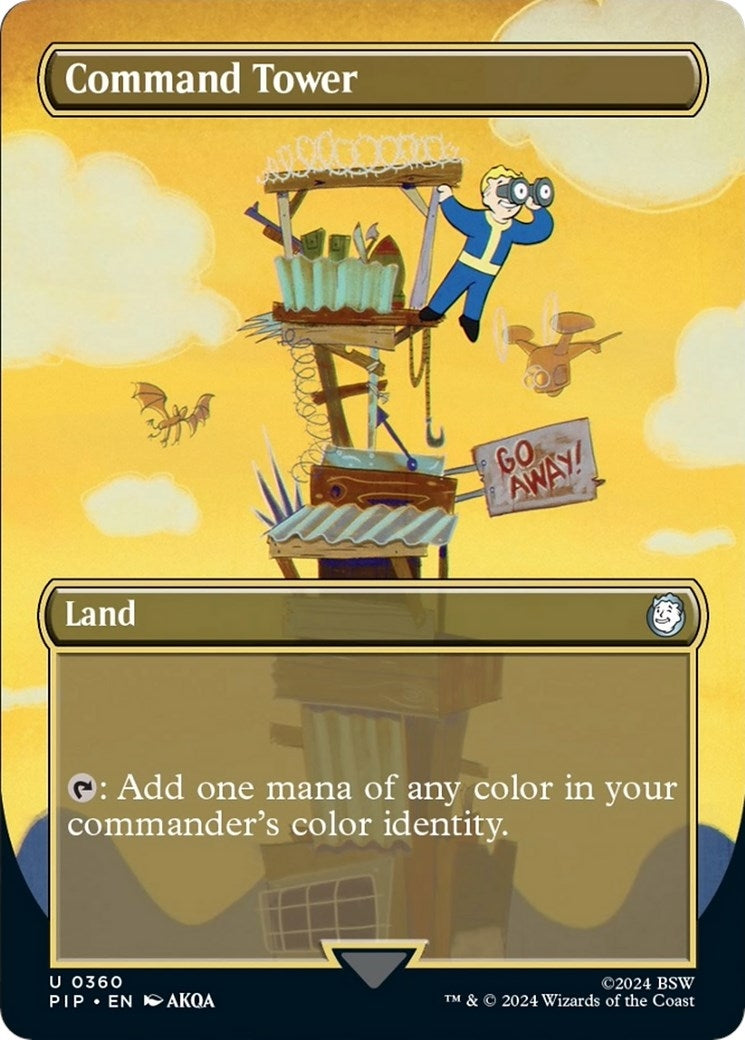 Image for Command Tower (Borderless) (360) (PIP) - Magic: The Gathering