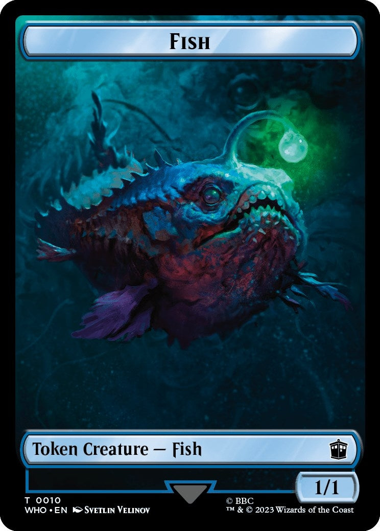 Image for Fish // Clue (0021) Double-Sided Token (10 // 21) (WHO) - Magic: The Gathering