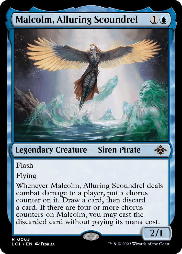 Image for Malcolm, Alluring Scoundrel (63) (LCI) - Magic: The Gathering