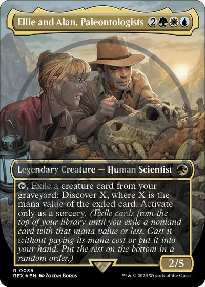 Ellie and Alan, Paleontologists (Borderless) (Emblem) (35) (REX)