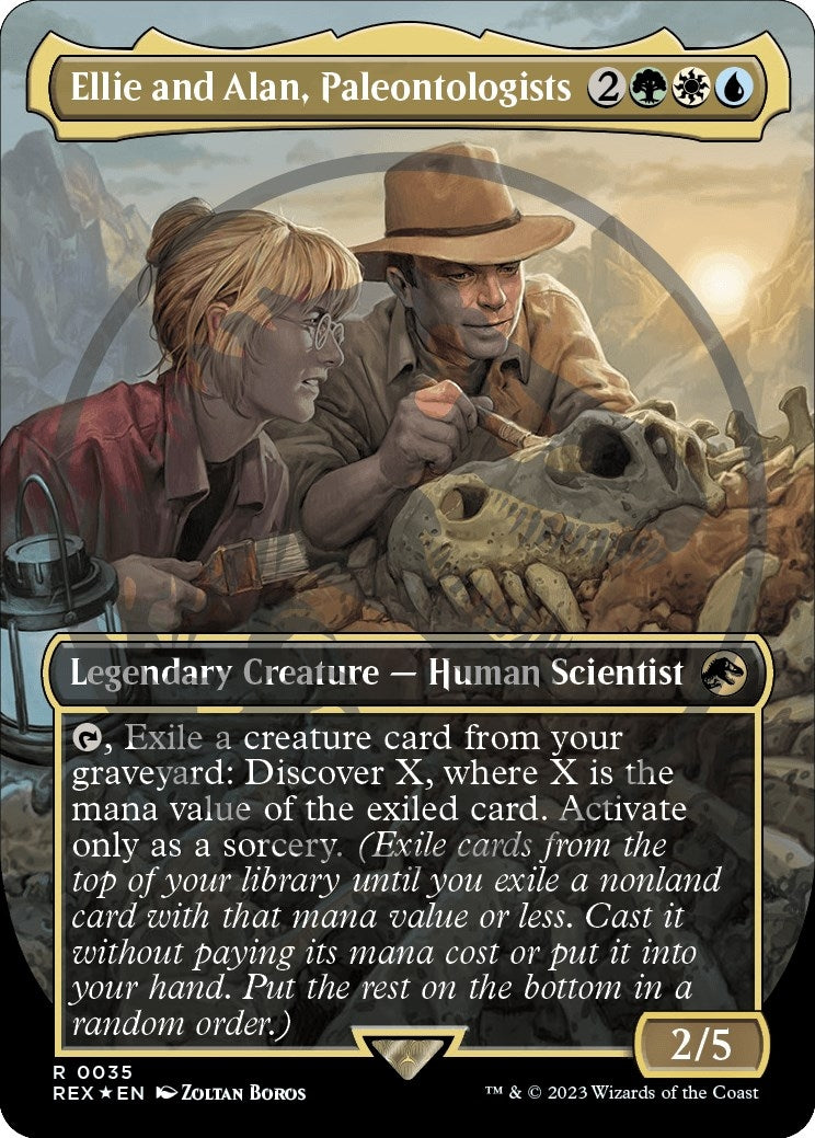Image for Ellie and Alan, Paleontologists (Borderless) (Emblem) (35) (REX) - Magic: The Gathering