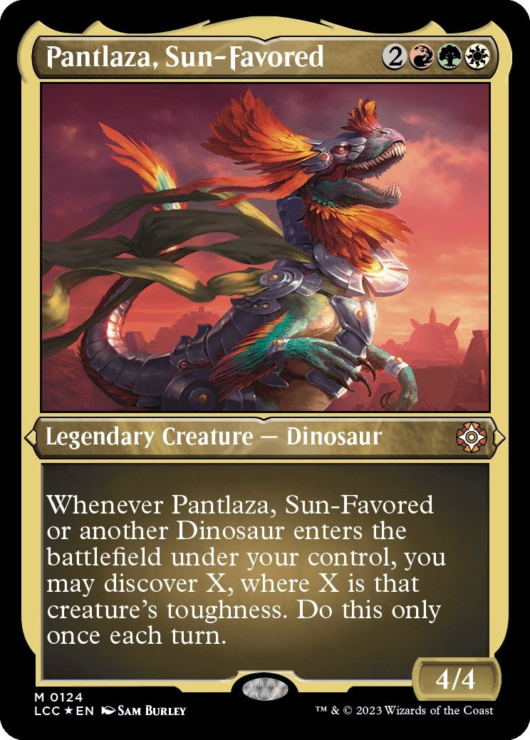 Image for Pantlaza, Sun-Favored (Display Commander) - Thick Stock (124) (LCC) - Magic: The Gathering