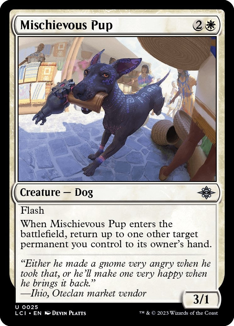 Image for Mischievous Pup (25) (LCI) - Magic: The Gathering
