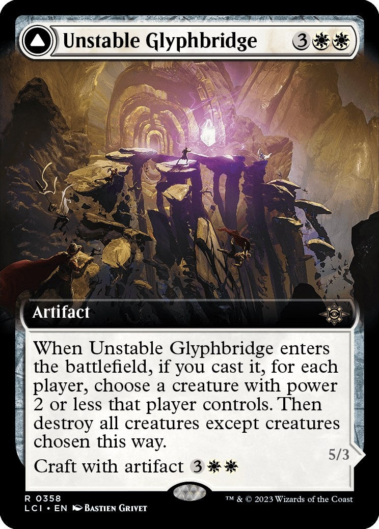 Image for Unstable Glyphbridge (Extended Art) (358) (LCI) - Magic: The Gathering