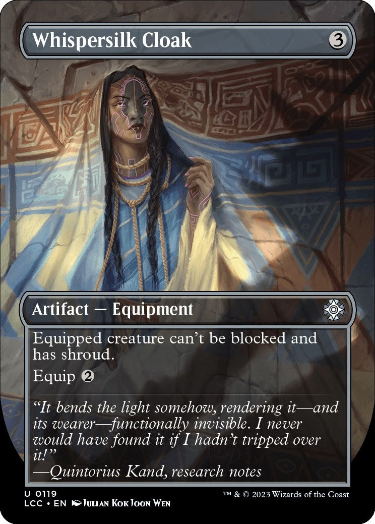 Image for Whispersilk Cloak (Borderless) (119) (LCC) - Magic: The Gathering