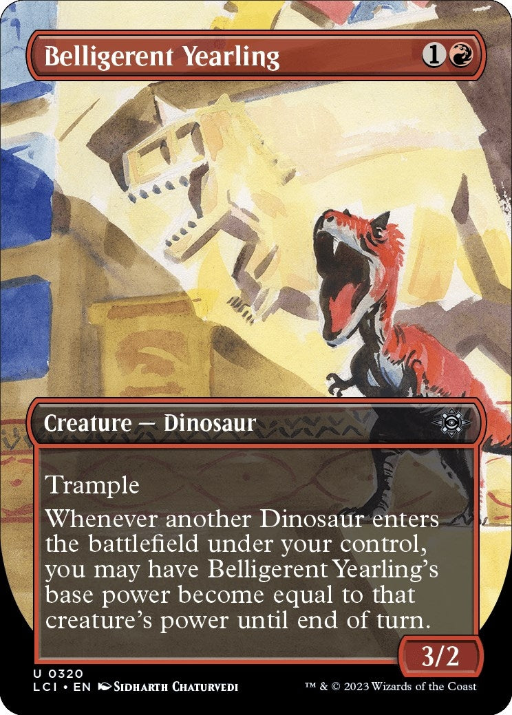 Image for Belligerent Yearling (Borderless) (320) (LCI) - Magic: The Gathering